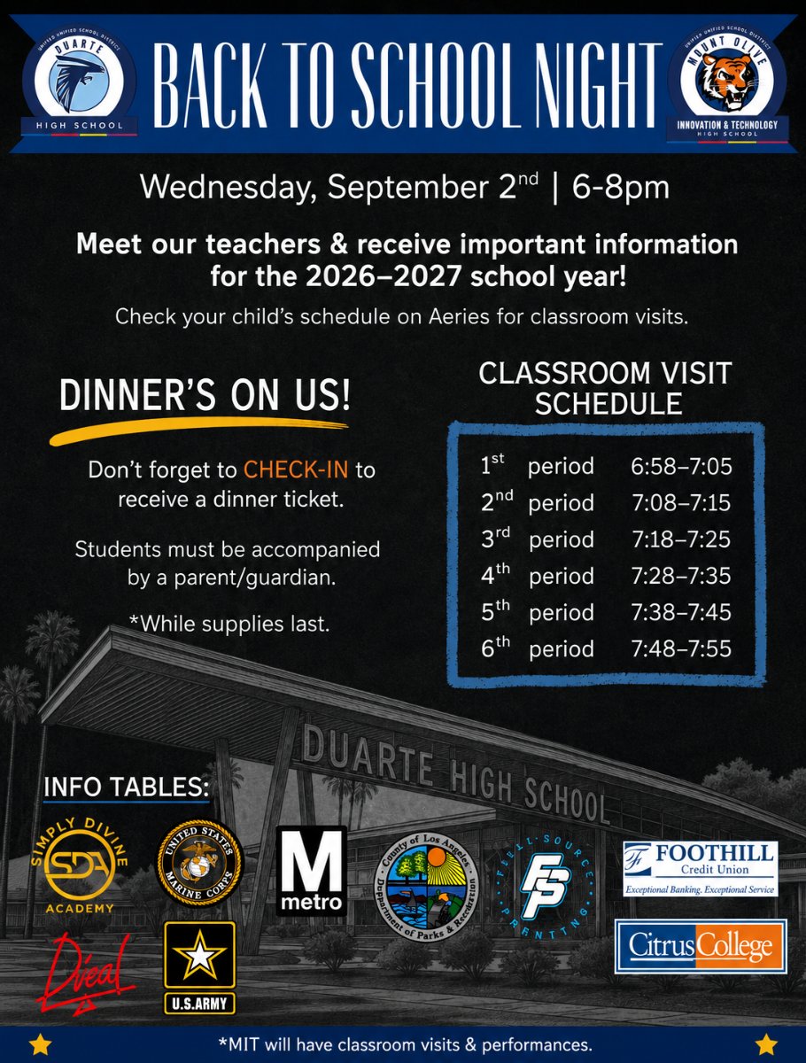 Back to School Night 2026